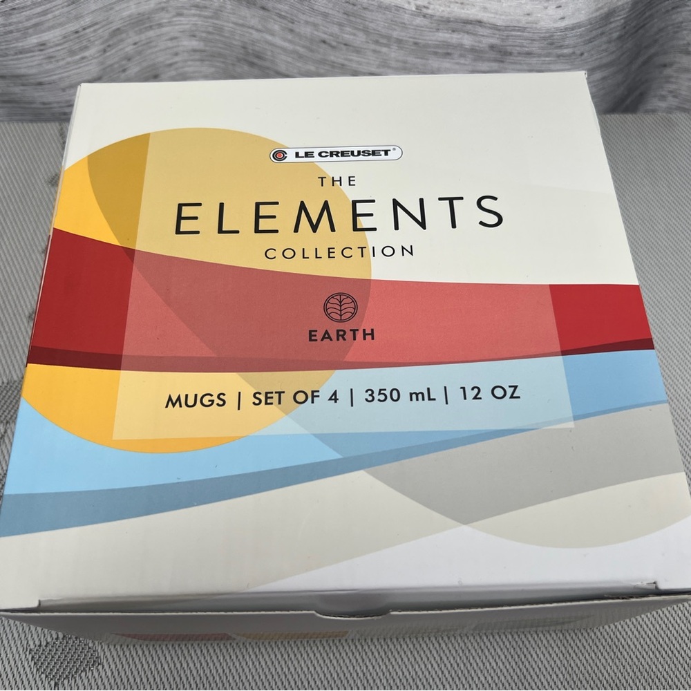 Le Creuset Elements  Collection Mugs | Set of 4 New In Box - Picture 8 of 9